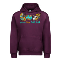 Mauve Wine peace love bull skull bbs Urban Hoodie - BundleAndBundleShop