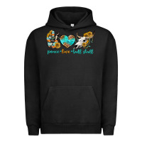 Pigment Black peace love bull skull bbs Urban Hoodie - BundleAndBundleShop