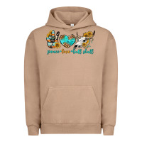 Pigment Burro peace love bull skull bbs Urban Hoodie - BundleAndBundleShop