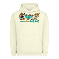 Pigment Pistachio peace love bull skull bbs Urban Hoodie - BundleAndBundleShop