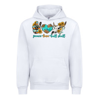 White peace love bull skull bbs Urban Hoodie - BundleAndBundleShop