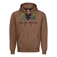 Chestnut mardi gras love peace Zipper Hoodie - Bettercallsaul