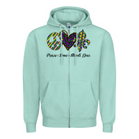 Seafoam mardi gras love peace Zipper Hoodie - Bettercallsaul