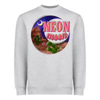 Heather Grey neon moon Heavyweight Sweatshirt - NancyCooperArtShop