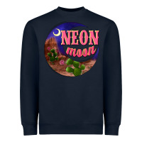 Navy neon moon Heavyweight Sweatshirt - NancyCooperArtShop