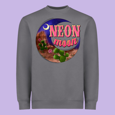 Neon Moon Heavyweight Sweatshirt Designed By Nancycooperartshop