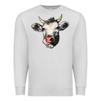 Dove Grey Cow Premium Sweatshirt - HowdyJamesFarm