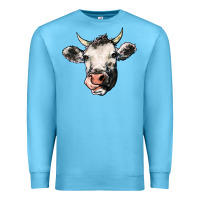 Ocean Blue Cow Premium Sweatshirt - HowdyJamesFarm
