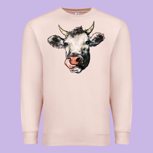 Cow Premium Sweatshirt Designed By Howdyjamesfarm