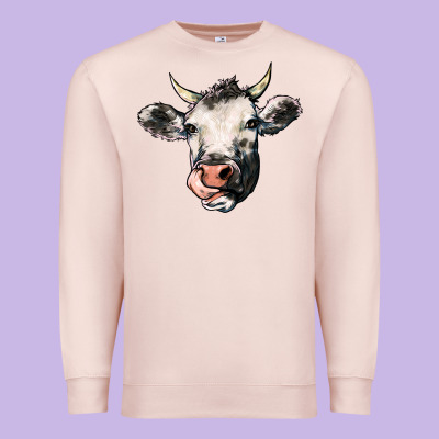 Cow Premium Sweatshirt Designed By Howdyjamesfarm