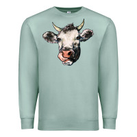 Seafoam Cow Premium Sweatshirt - HowdyJamesFarm