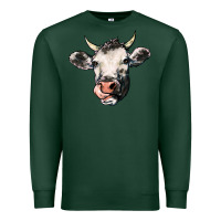 Sports Green Cow Premium Sweatshirt - HowdyJamesFarm