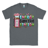 Charcoal Heather energy coffee fuel station Classic Tee - MaliasSmallBusiness