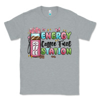 Heather Grey energy coffee fuel station Classic Tee - MaliasSmallBusiness
