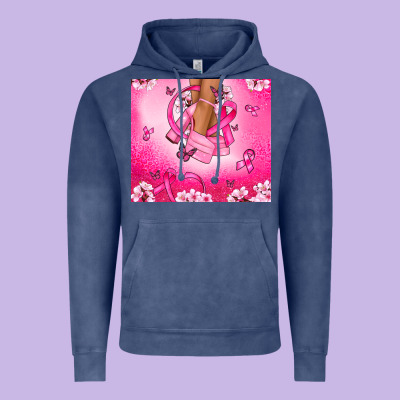Breast Cancer Diva Vintage Hoodie Designed By Nancycooperartshop