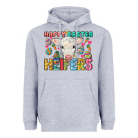 Heather Grey Happy Easter Heifers Easter Day Heavyweight Hoodie - HowdyJamesFarm