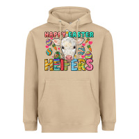 Mushroom Happy Easter Heifers Easter Day Heavyweight Hoodie - HowdyJamesFarm