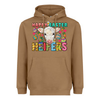 Toasted Coconut Happy Easter Heifers Easter Day Heavyweight Hoodie - HowdyJamesFarm