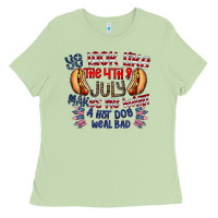 Matcha you look like the 4th of july makes me want a hot dog weal bad Ladies Tee - CowhideDigitalArt