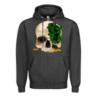 Charcoal Heather St patrick's  skeleton Zipper Hoodie - Bettercallsaul