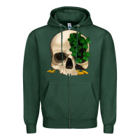 Sports Green St patrick's  skeleton Zipper Hoodie - Bettercallsaul
