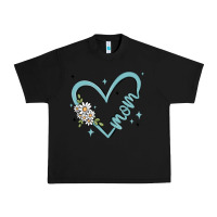 Black mom with heart and flowers Urban Heavy Tee - MaliasSmallBusiness