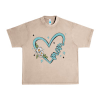 French Oak mom with heart and flowers Urban Heavy Tee - MaliasSmallBusiness