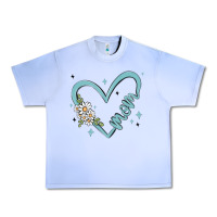 Grape Ice mom with heart and flowers Urban Heavy Tee - MaliasSmallBusiness