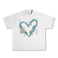 Lunar Rock mom with heart and flowers Urban Heavy Tee - MaliasSmallBusiness