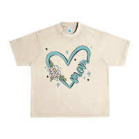 Sandshell mom with heart and flowers Urban Heavy Tee - MaliasSmallBusiness