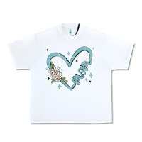 White mom with heart and flowers Urban Heavy Tee - MaliasSmallBusiness