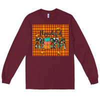 Burgundy thankful tumbler Long Sleeve Tee - JahusDesignShop