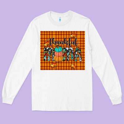 Thankful Tumbler Long Sleeve Tee Designed By Jahusdesignshop