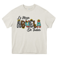 Cream la mejor abuela de todas Heavy Core Tee - CowhideDigitalArt