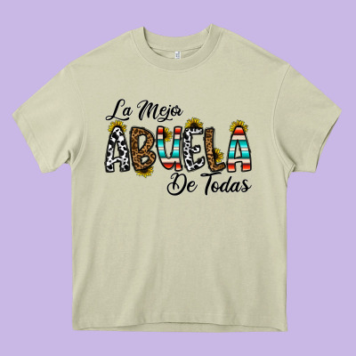 La Mejor Abuela De Todas Heavy Core Tee Designed By Cowhidedigitalart