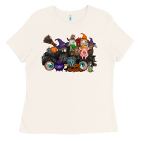 Bone halloween farm animals truck Ladies Tee - RacoonDesign