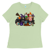 Matcha halloween farm animals truck Ladies Tee - RacoonDesign