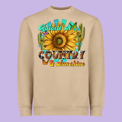 Raised On Country  Sunshine Heavyweight Sweatshirt Designed By Nancycooperartshop