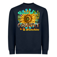 Navy raised on country  sunshine Heavyweight Sweatshirt - NancyCooperArtShop