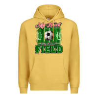 Antique Gold My heart is on that court Soccer Premium Hoodie - HowdyJamesFarm