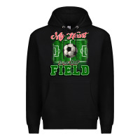 Black My heart is on that court Soccer Premium Hoodie - HowdyJamesFarm