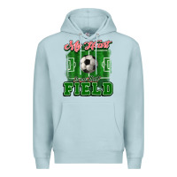 Blue Mist My heart is on that court Soccer Premium Hoodie - HowdyJamesFarm