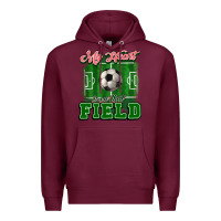 Burgundy My heart is on that court Soccer Premium Hoodie - HowdyJamesFarm