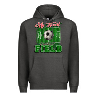 Charcoal Heather My heart is on that court Soccer Premium Hoodie - HowdyJamesFarm
