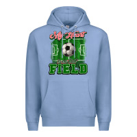Colony Blue My heart is on that court Soccer Premium Hoodie - HowdyJamesFarm