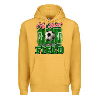 Mustard My heart is on that court Soccer Premium Hoodie - HowdyJamesFarm