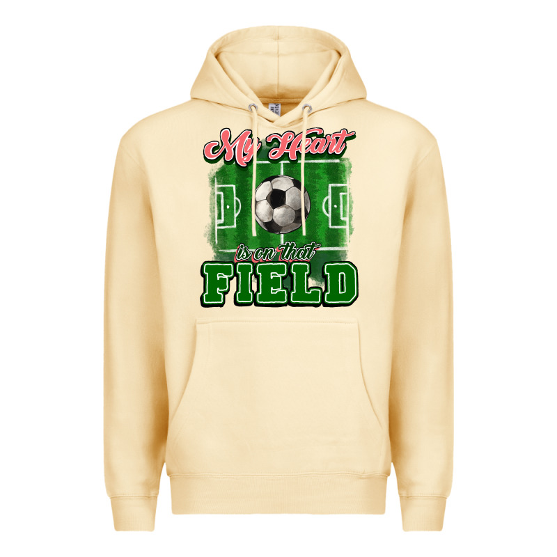 My Heart Is On That Court Soccer Premium Hoodie by HowdyJamesFarm | Teevron