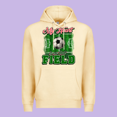 My Heart Is On That Court Soccer Premium Hoodie Designed By Howdyjamesfarm