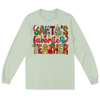 Matcha santas favorite teacher Long Sleeve Tee - NancyCooperArtShop