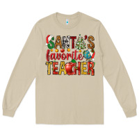 Mushroom santas favorite teacher Long Sleeve Tee - NancyCooperArtShop